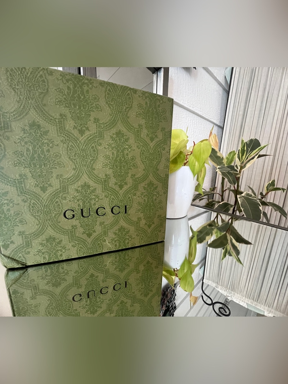 Gucci Floral Silk Twilly Scarf in Black, Orange, Purple, Pink - Picture 8 of 12